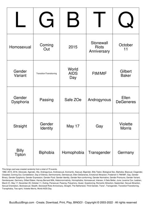 LGBT bingo Bingo Cards to Download, Print and .